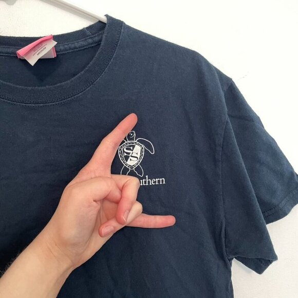 SIMPLY SOUTHERN Life is Beautiful Enjoy the Ride Short Sleeve Tee Navy Blue M - Picture 6 of 16